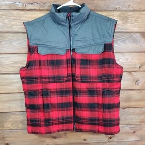 Columbia Omni Heat Red Flannel Vest